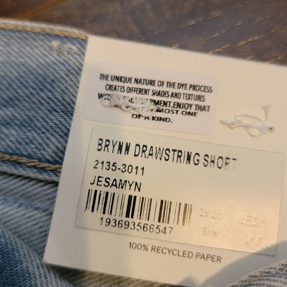 Citizens Of Humanity Brynn Drawstring Denim Shorts Womens 27 Casual Basic Chic - Picture 8 of 11